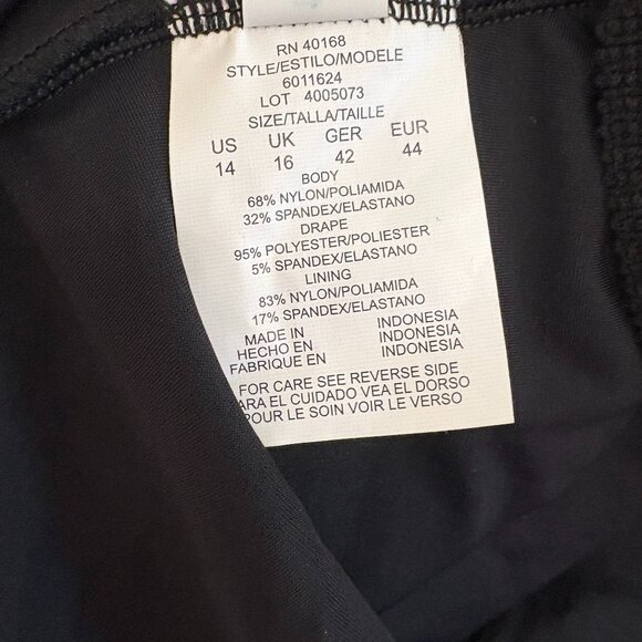 Magicsuit by Miraclesuit Jill Stroke Of Luck Swimsuit 1-PC Black & Gold Size 14 - Picture 9 of 9